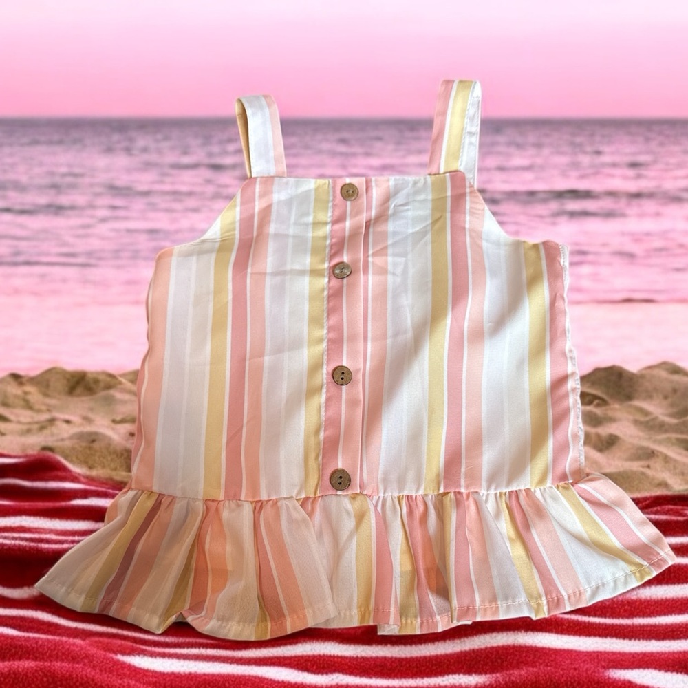Girls Sleeveless Striped Top (5T)